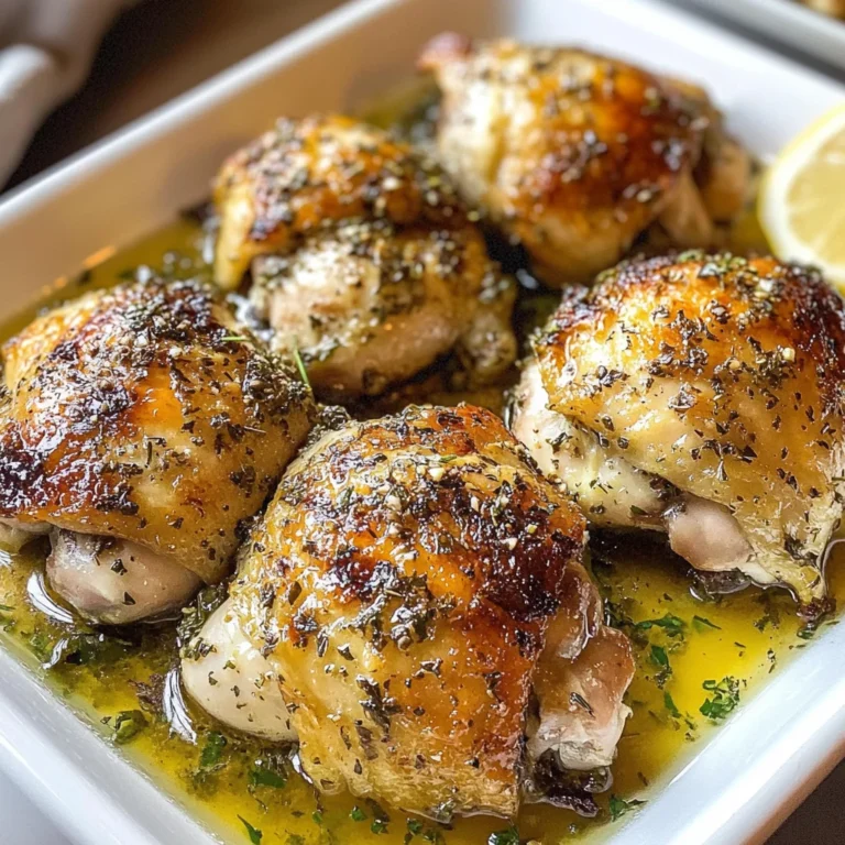 Baked Italian Chicken Thighs