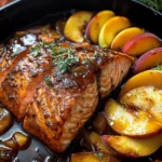Bourbon Peach Roasted Salmon