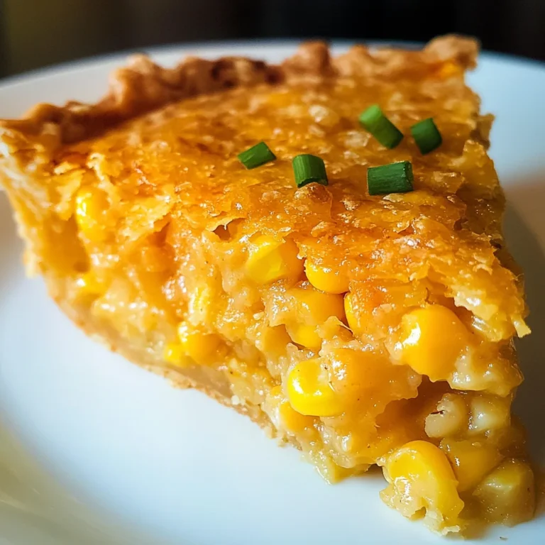 Cheddar Sweet Corn Pie