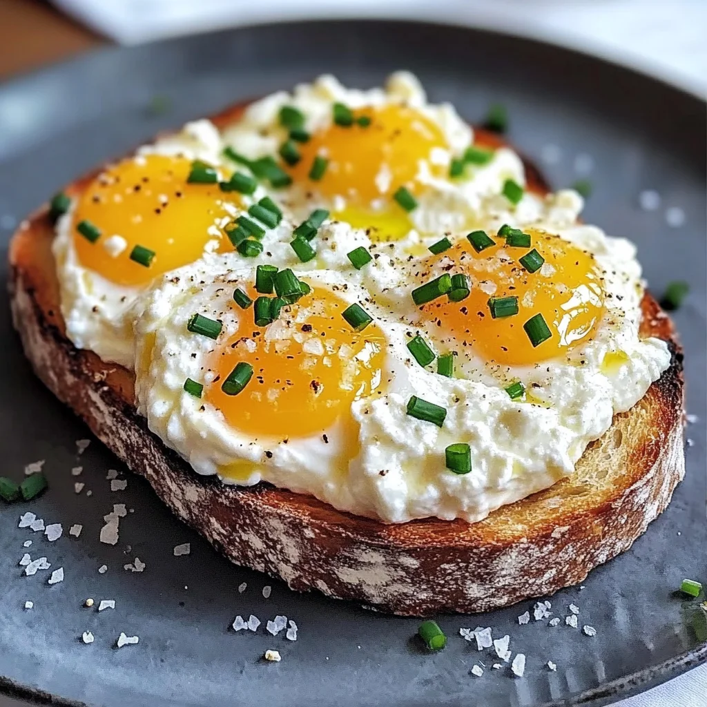 Easy 6-Ingredient Egg and Ricotta Toast