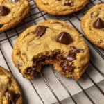 Gooey Bourbon Browned Butter Chocolate Chip Cookies