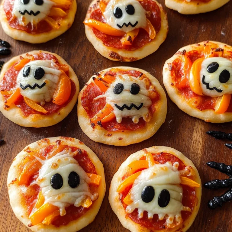 Halloween Mini Pizzas