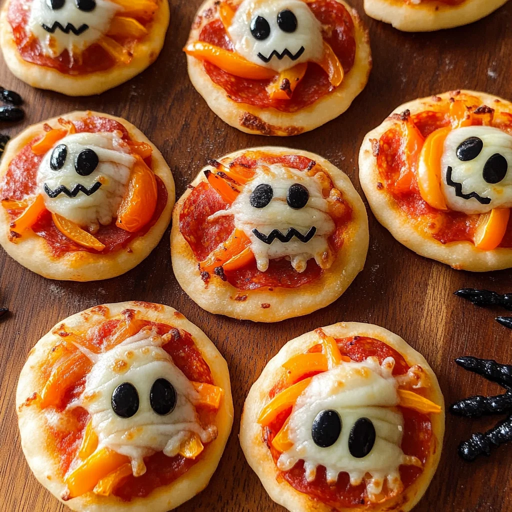Halloween Mini Pizzas