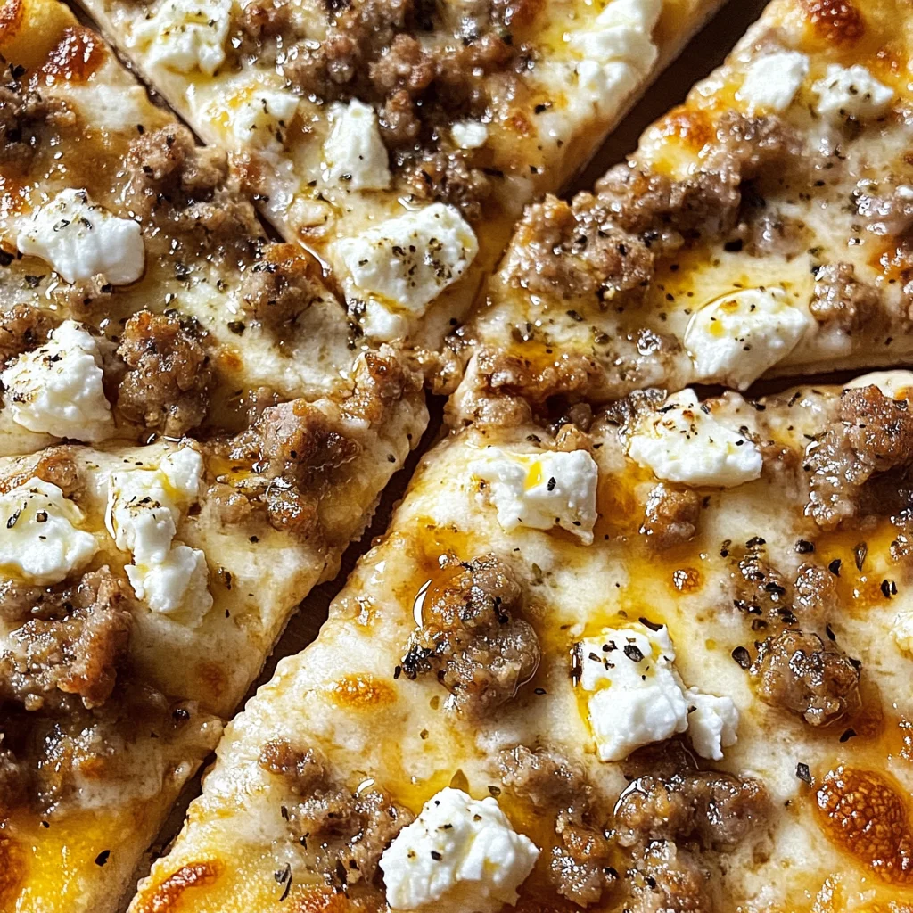 Hot Sausage Feta Honey Pizza