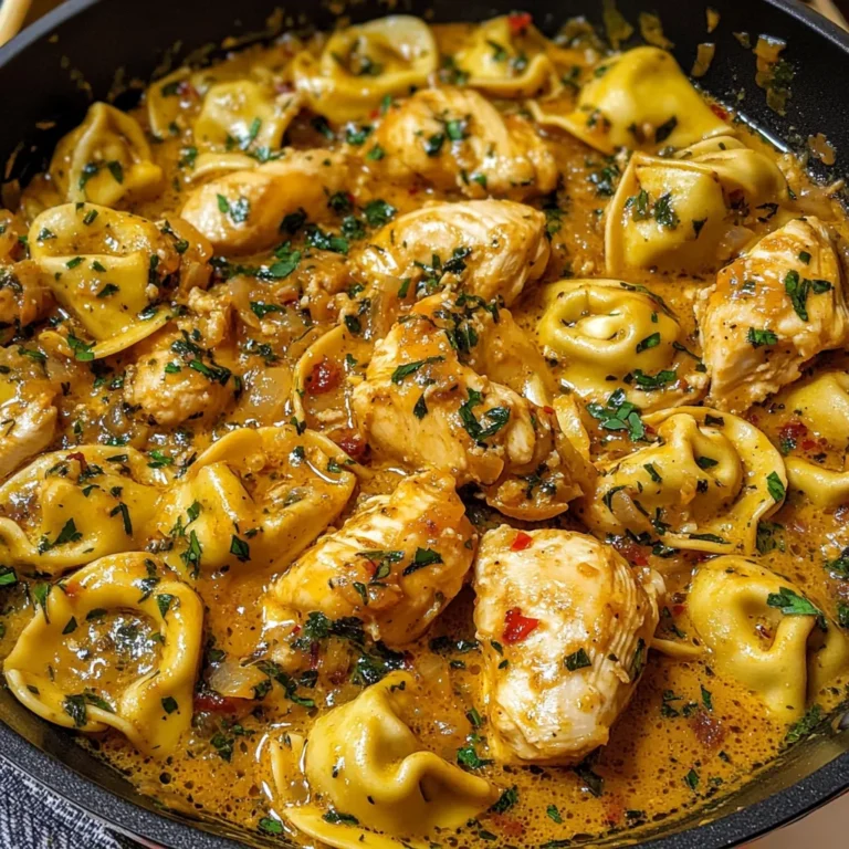 One-Pot Spicy Garlic Butter Chicken Tortellini