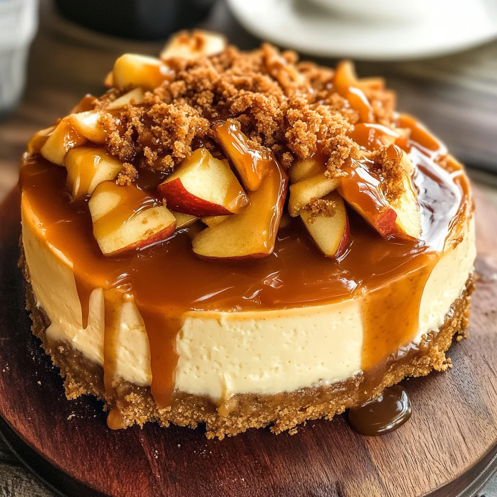 Salted Caramel Apple Pie Cheesecake