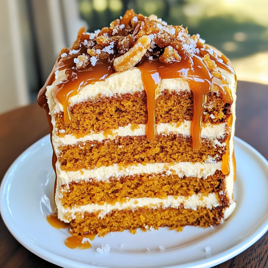 Salted Caramel Pumpkin Cake