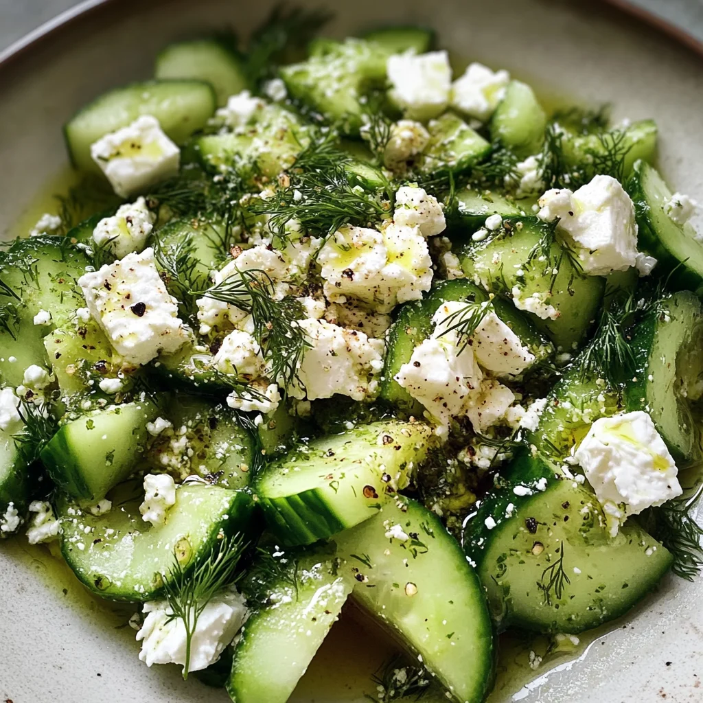 Smashed Cucumber Salad - With Feta and Dill