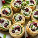 Tasty Christmas Cranberry Pinwheels