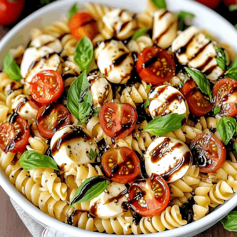 Caprese Pasta Salad with Balsamic Glaze (20-Minutes)