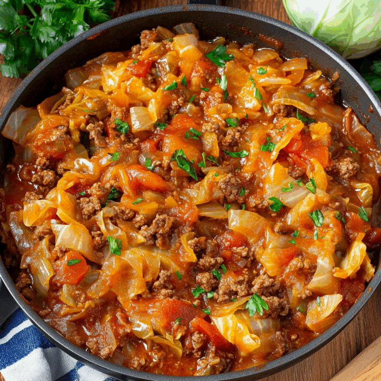 Cabbage Roll Skillet (Easy Keto Ground Beef Dinner Recipe)