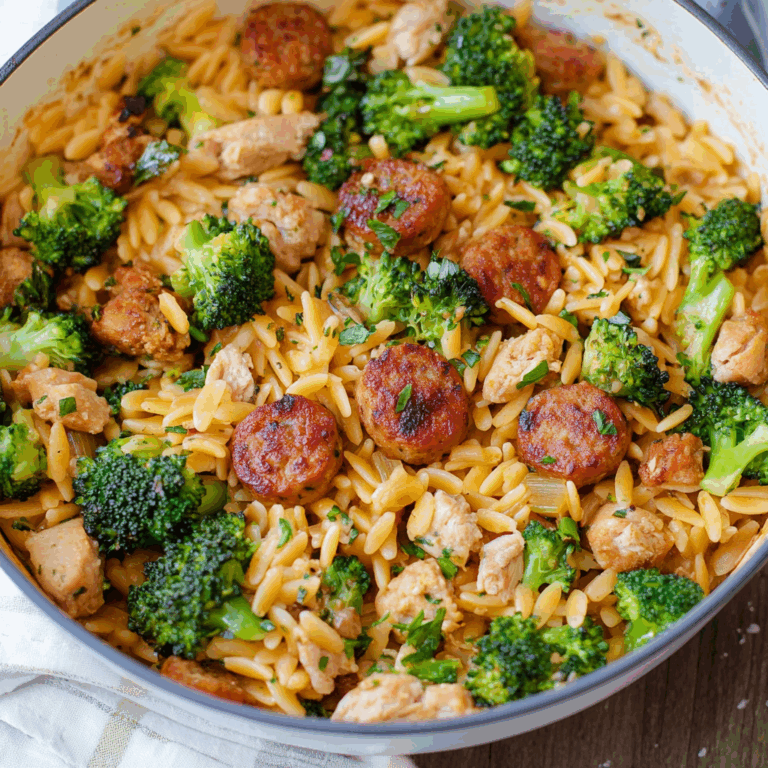 Chicken Sausage Broccoli Orzo