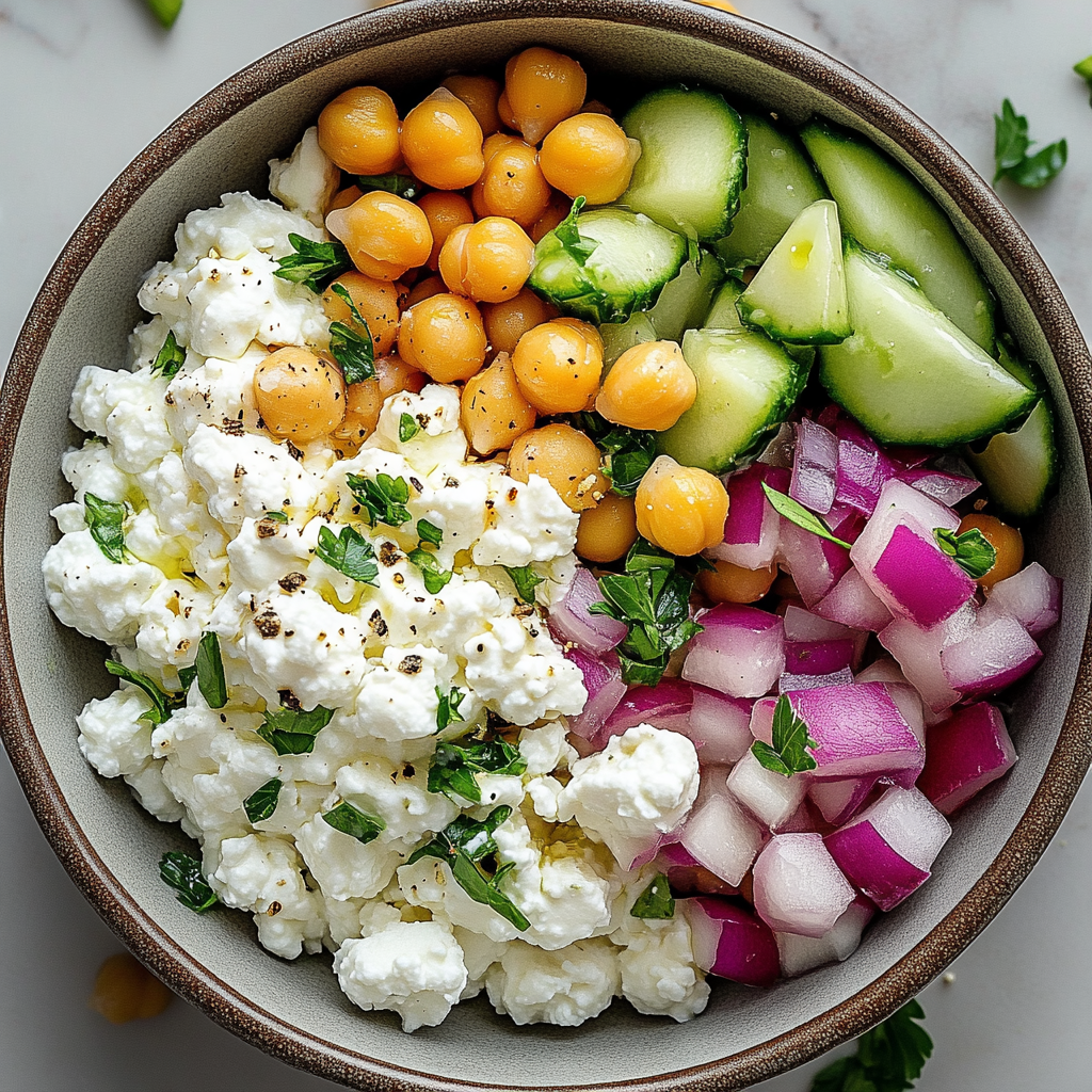 Cottage Cheese and Chickpea Salad: A Refreshing and Protein-Packed Delight