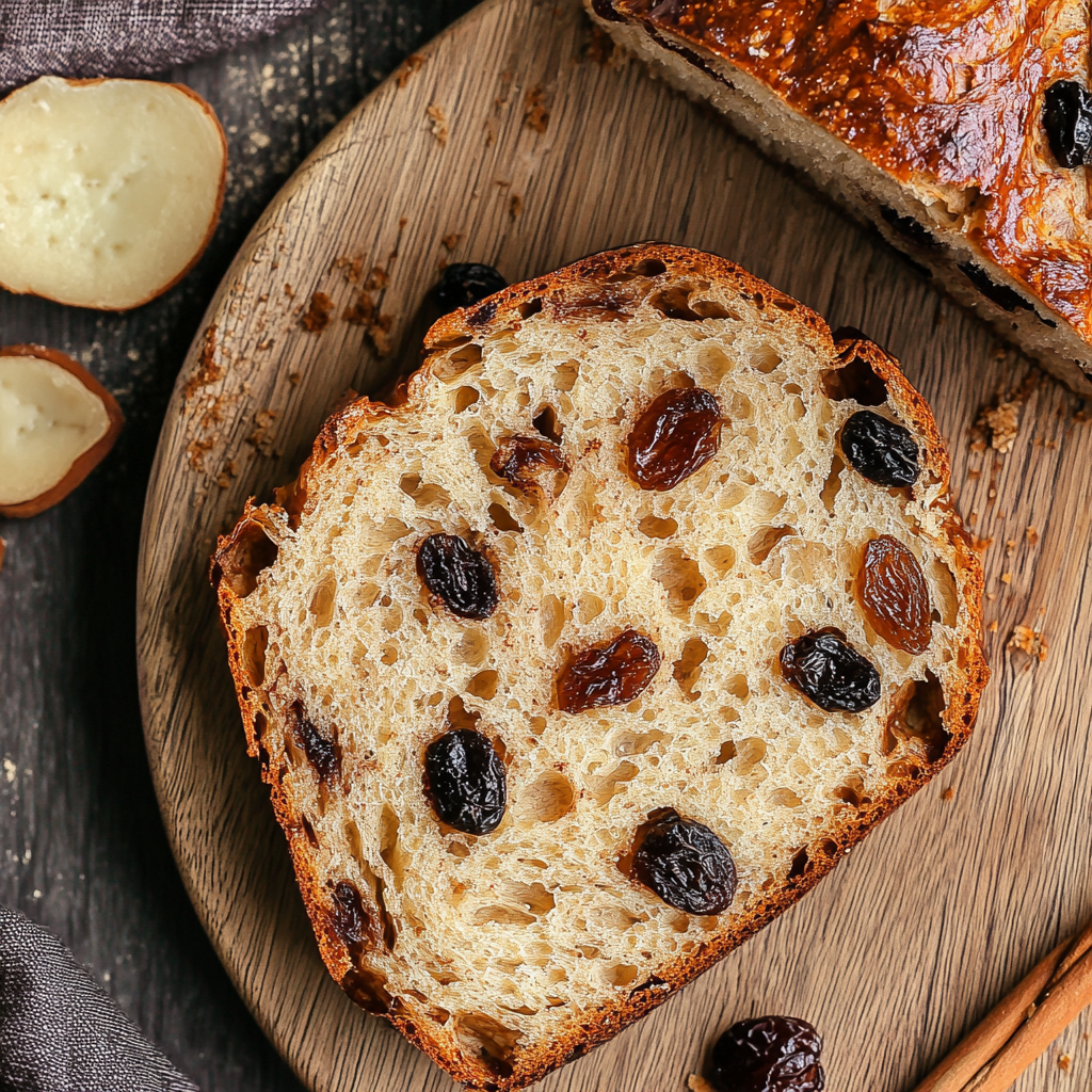 No knead cinnamon raisin bread