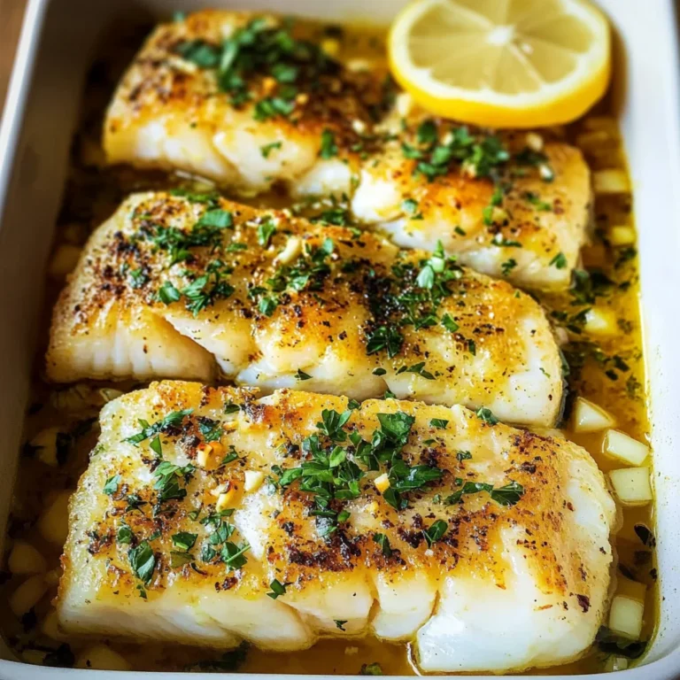 Baked Cod Recipe with Lemon and Garlic