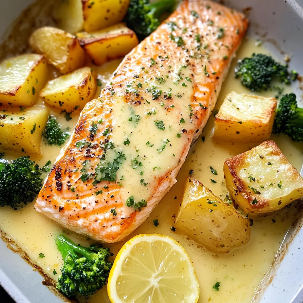 Baked Salmon with Amazing Lemon Sauce
