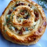 Blue Cheese Walnut Thyme Puff Pastry Twirl Recipe