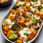 Buffalo Chicken Sweet Potato Casserole