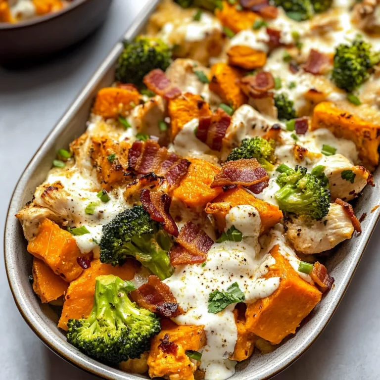 Buffalo Chicken Sweet Potato Casserole