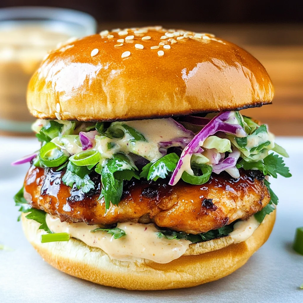 Chicken Teriyaki Burgers with Sesame Slaw