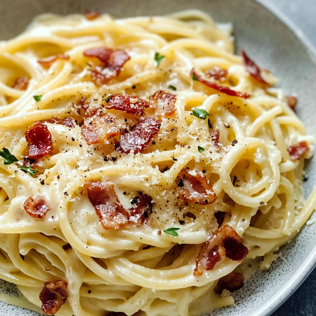 Classic Bacon Carbonara Pasta (Quick & Easy)