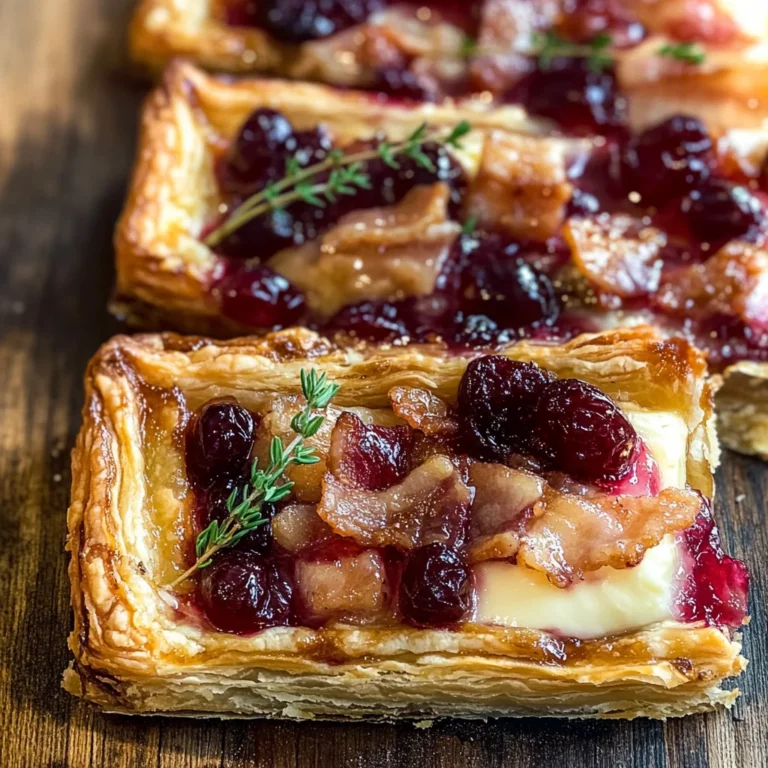 Cranberry Brie Tart with Pancetta & Thyme