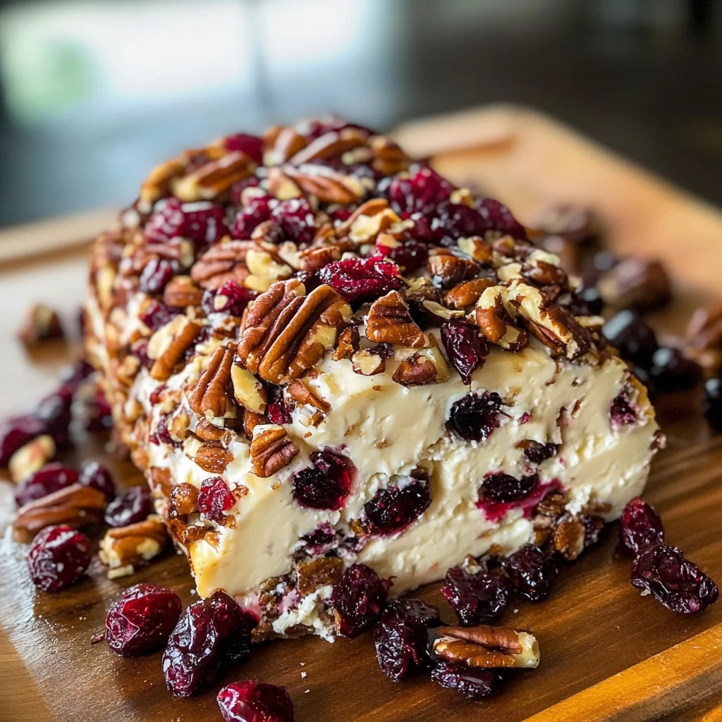 Cranberry Pecan Cheese Log