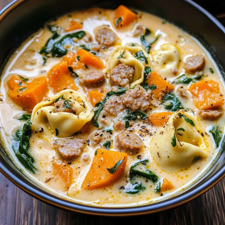 Creamy Sausage Tortellini Soup