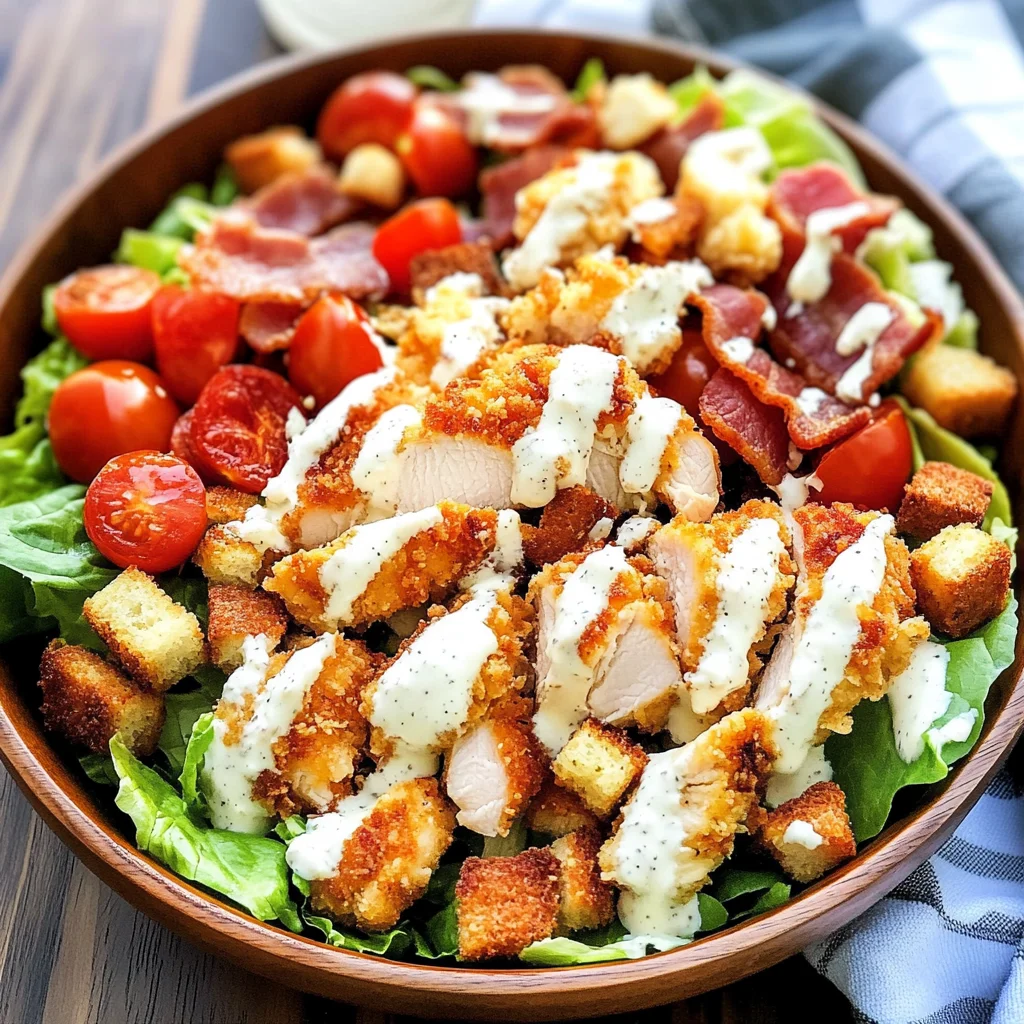 Crispy Chicken BLT Salad