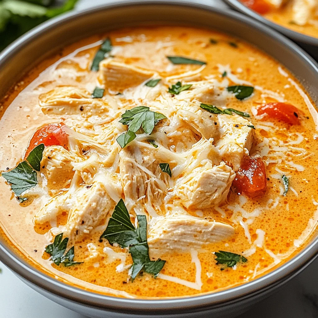 Crock Pot Creamy Chicken Parmesan Soup