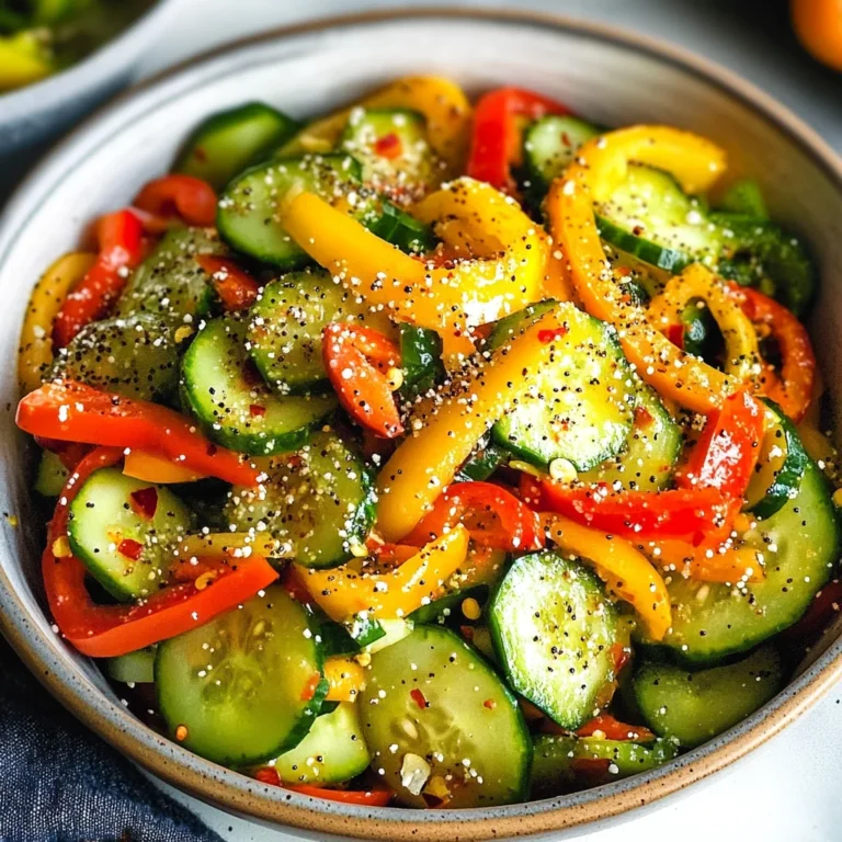 Cucumber Sweet Pepper Salad (TikTok Viral Recipe)
