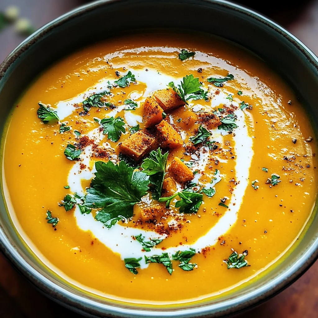 Easy Butternut Squash and Sweet Potato Soup