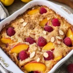 Easy Peach and Raspberry Cobbler