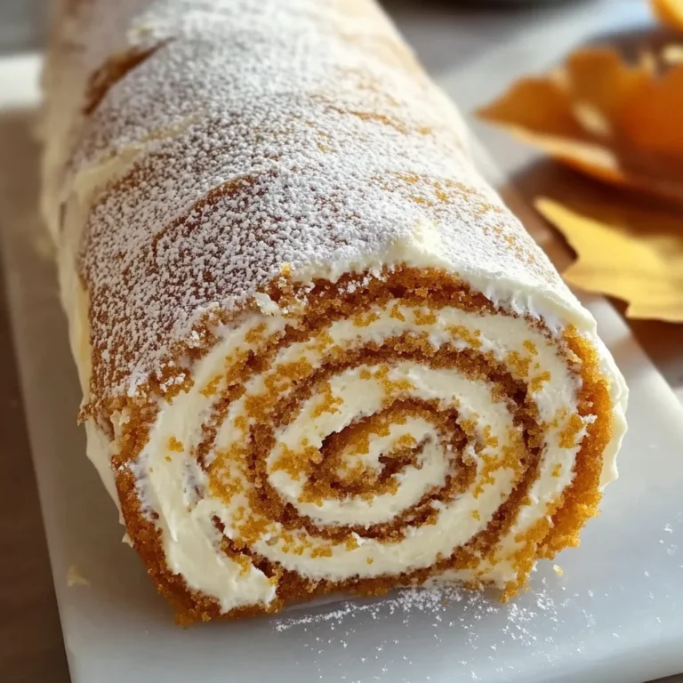 Fall Pumpkin Spice Roll Cake
