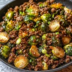 Ground Beef and Brussels Sprouts