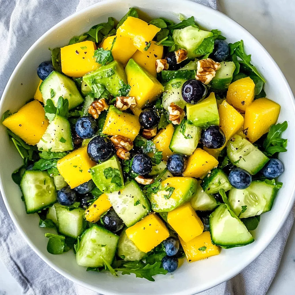 Mango Cucumber Salad with Blueberry and Avocado