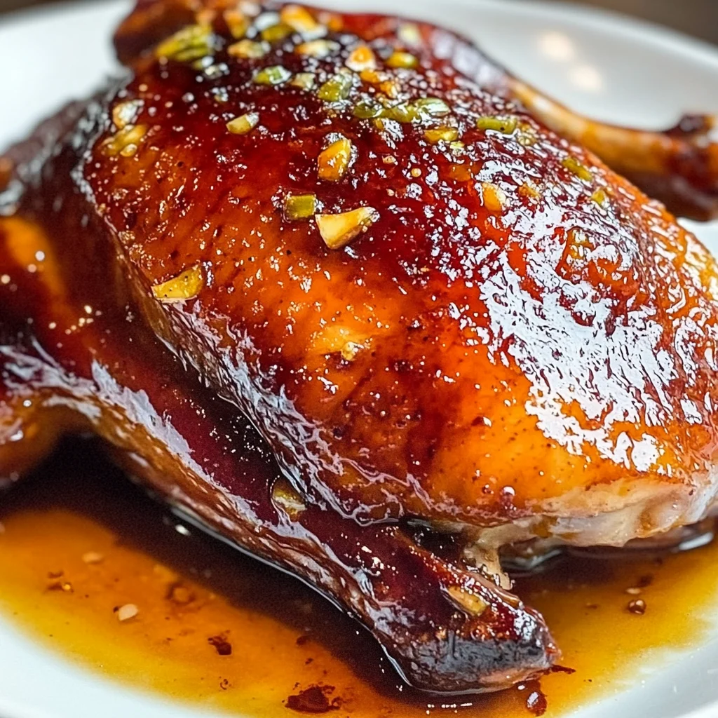 Oven Roasted Crispy Whole Duck & Figgy Orange Glaze