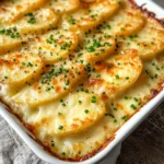 Roasted Garlic Potatoes au Gratin