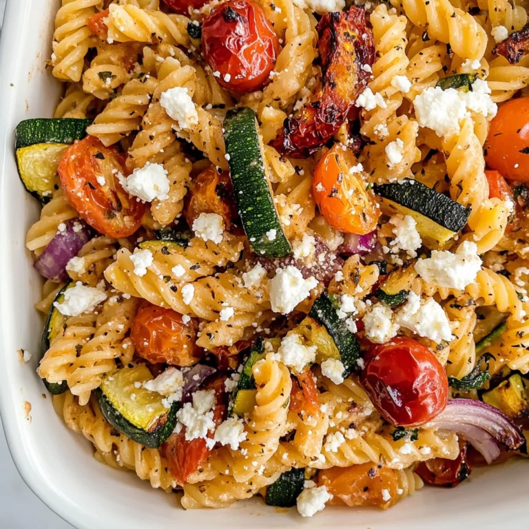 Roasted Veggie Pasta with Feta