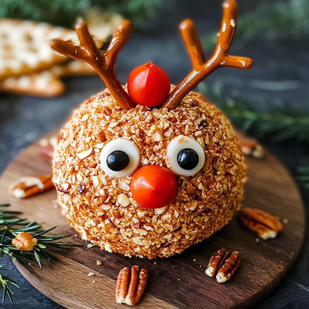 Rudolph Christmas Cheese Ball Recipe