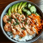 Shrimp Rice Bowls with Spicy Mayo