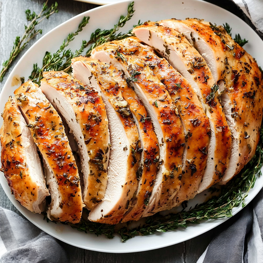 Garlic Butter Boneless Turkey Breast