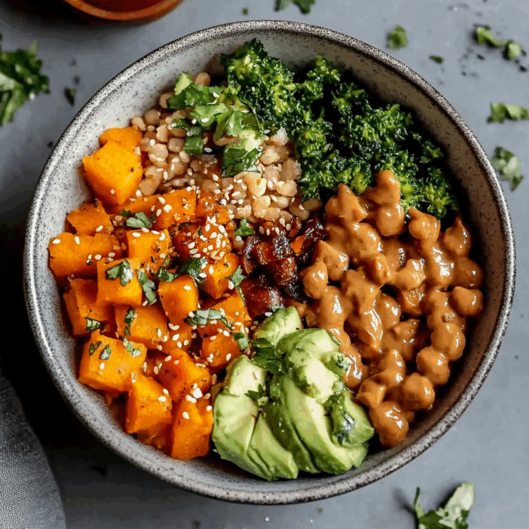 Thai Peanut Sweet Potato Buddha Bowl