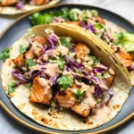 Air Fryer Salmon Tacos with Slaw