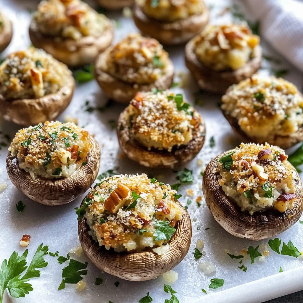 Best Christmas Stuffed Mushrooms