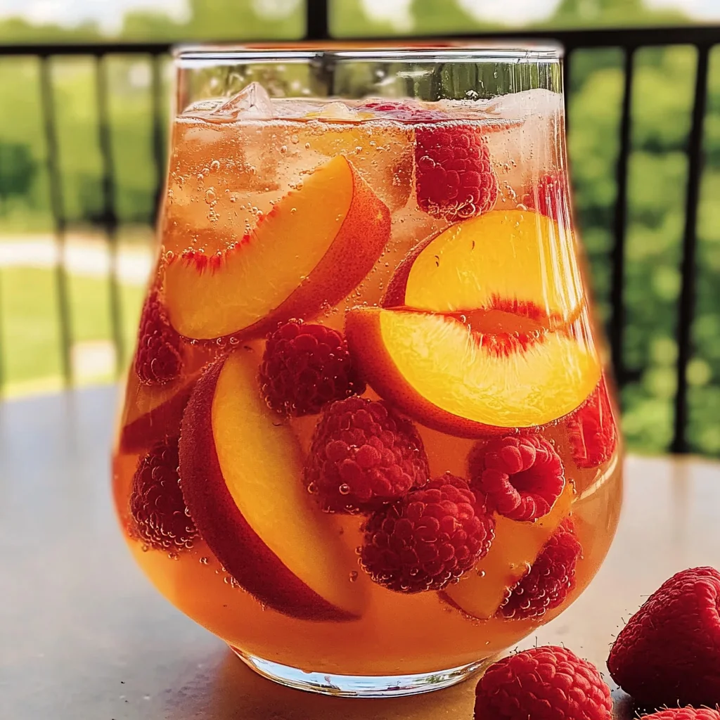 Chilled Peach Moscato Sangria