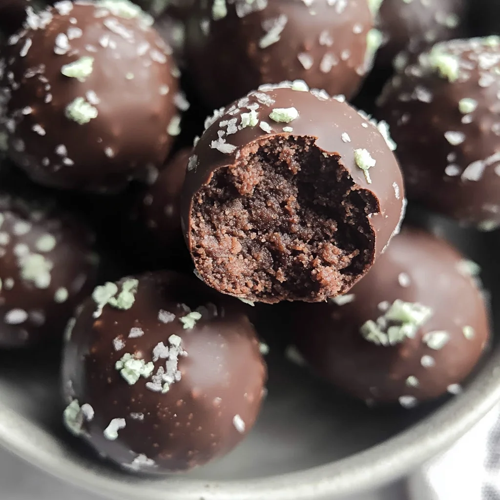 Chocolate Mint Protein Bites