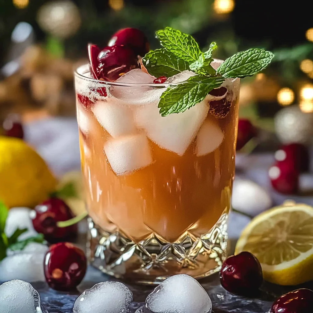 Christmas Cherry Fizz Mocktail Recipe