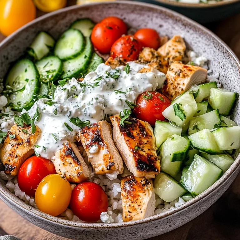 Creamy Chicken Bowls with Feta Sauce