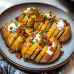 Crispy Loaded Hasselback Potato Bites